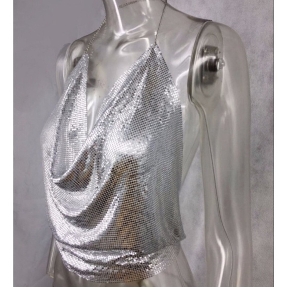 Silver club top - Picture 7 of 8